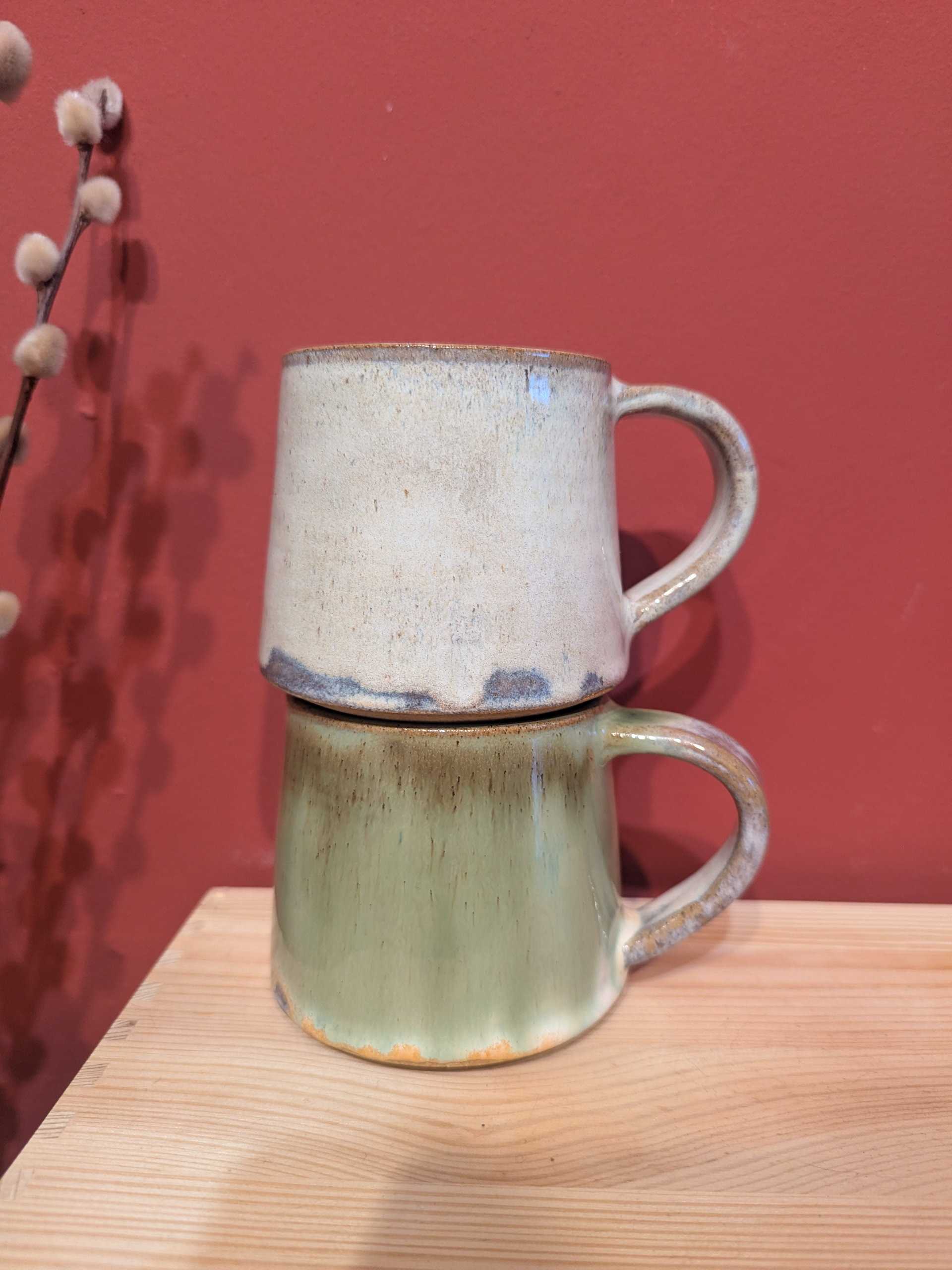 Flux glazed mugs