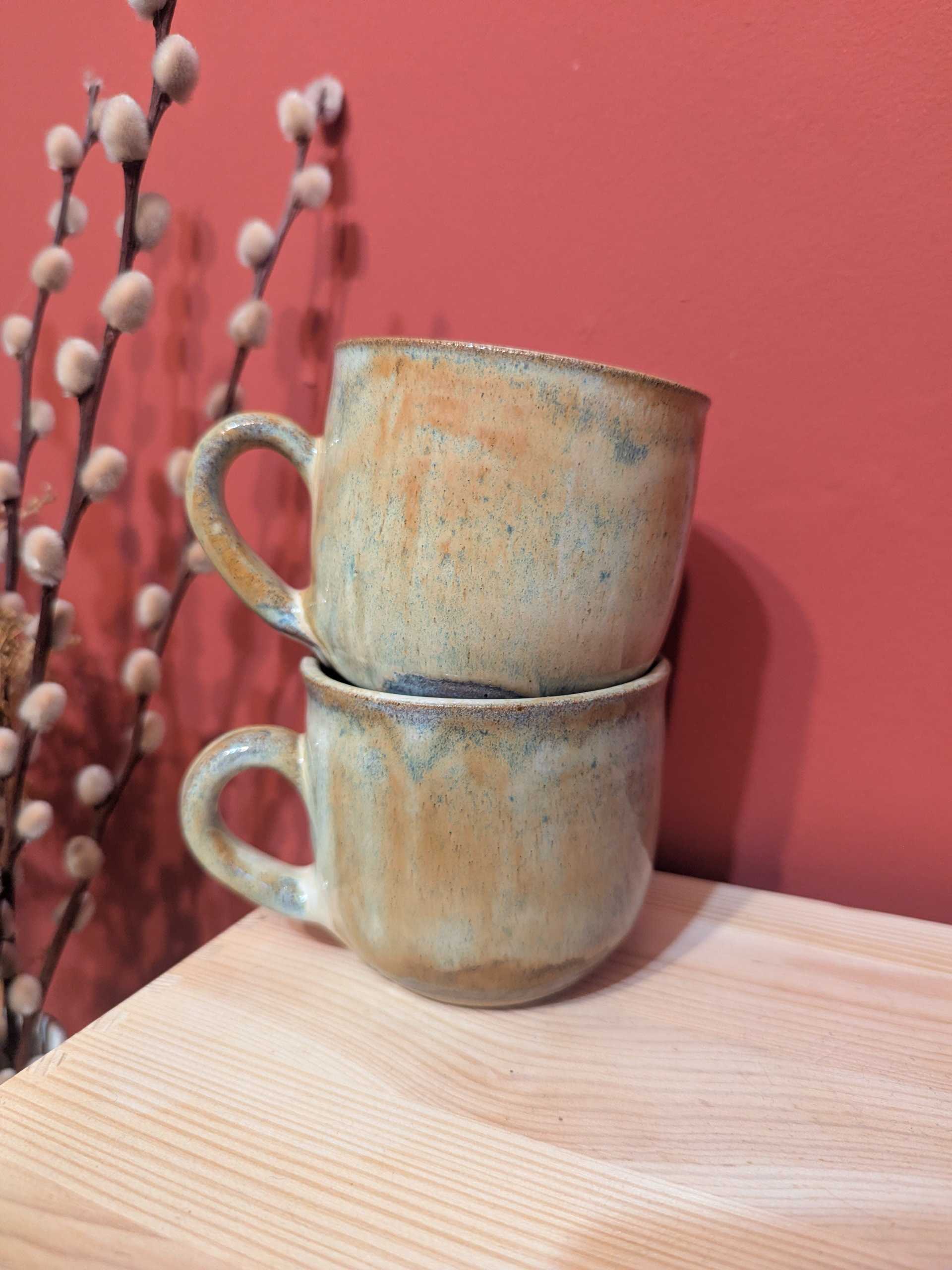 iron glazed mugs