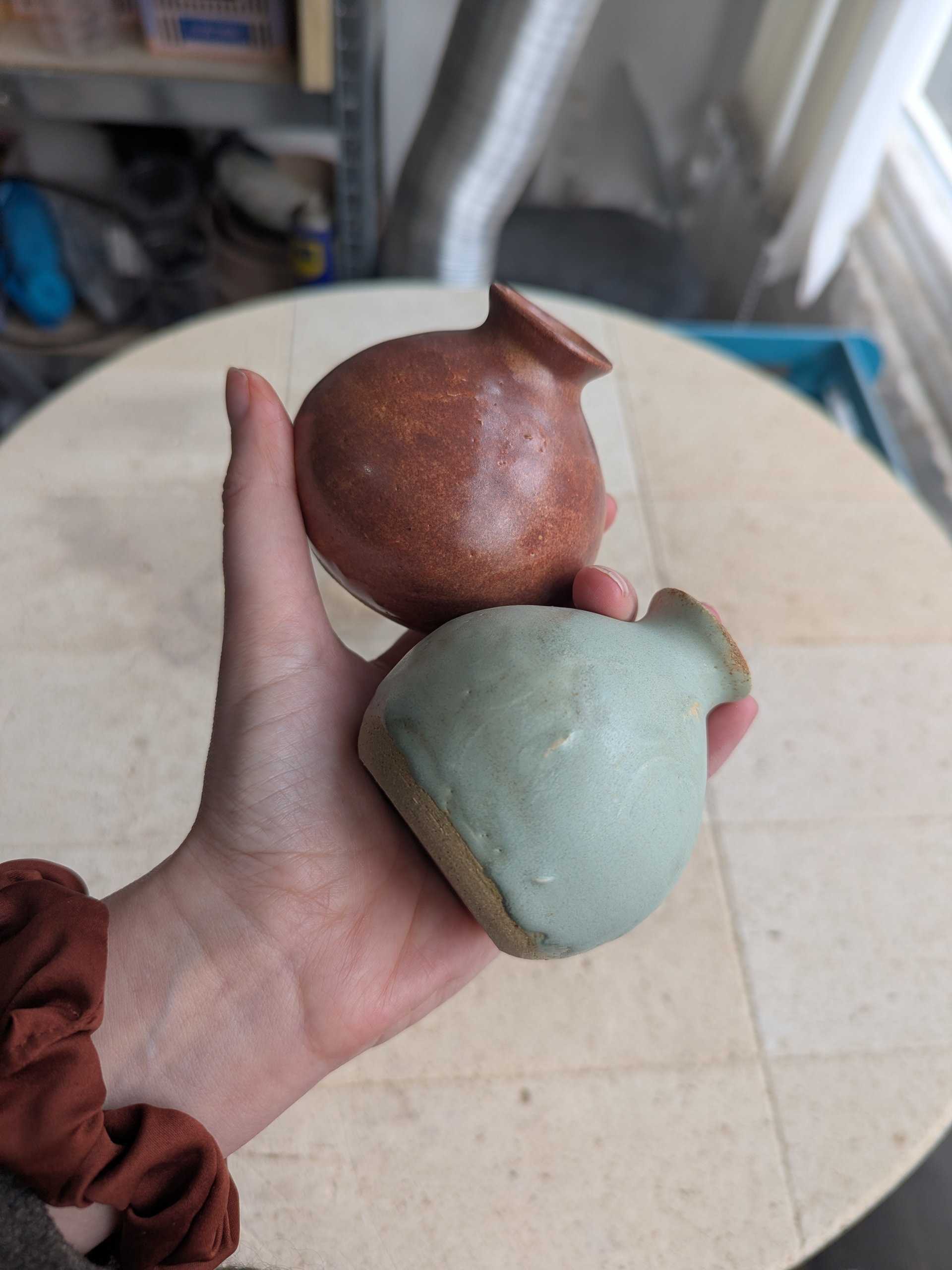Small matte bud vases